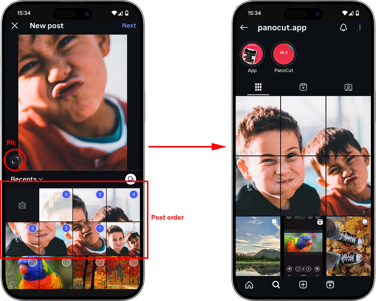 Post carousel instagram